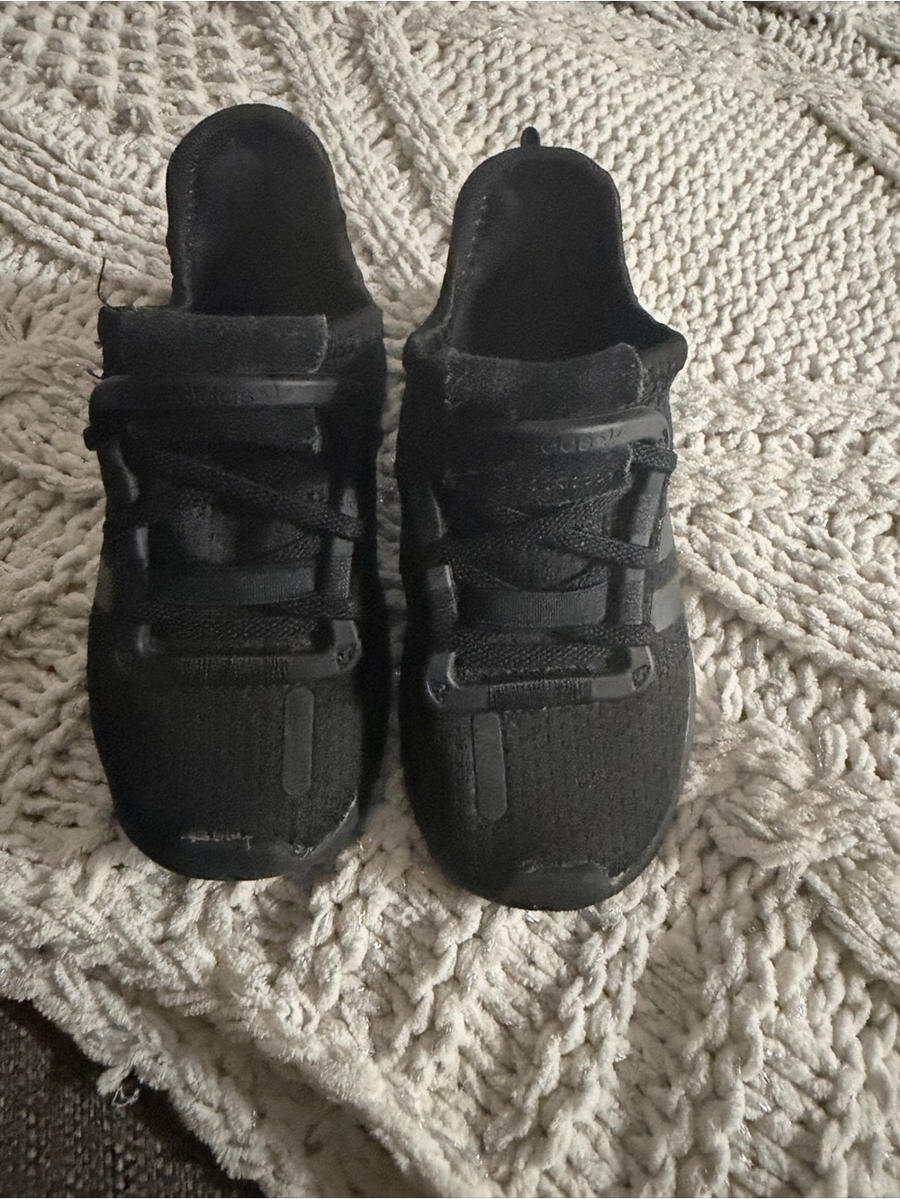 adidas Kids Black Lightweight Knit Sneakers